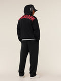 Gymshark Power Zip Up Hoodie — Black/Conditioning Red — 4