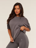 Gymshark Pump Cover Structured Fleece Top — GS Cool Brown/WASH — 1