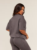 Gymshark Pump Cover Structured Fleece Top — GS Cool Brown/WASH — 2