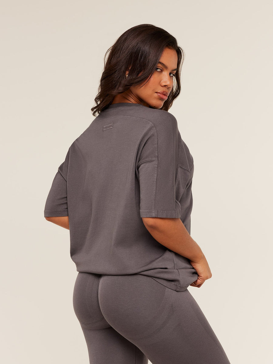 Gymshark Pump Cover Structured Fleece Top — GS Cool Brown/WASH — 2