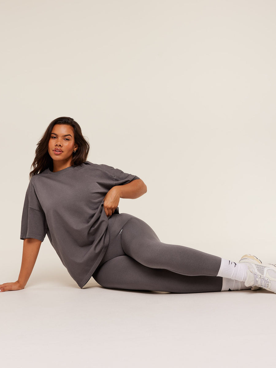 Gymshark Pump Cover Structured Fleece Top — GS Cool Brown/WASH — 4