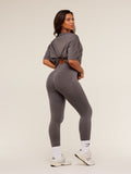Gymshark Pump Cover Structured Fleece Top — GS Cool Brown/WASH — 5