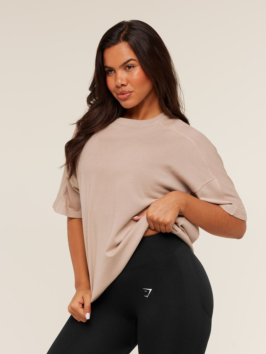 Gymshark Pump Cover Structured Fleece Top — GS Dusk Pink/WASH — 3
