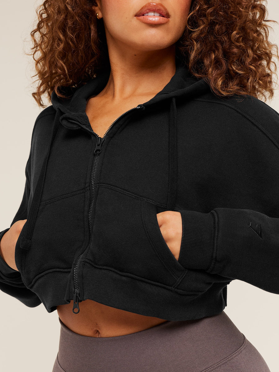 Gymshark Pump Zip Through Hoodie — Black/Wash — 5