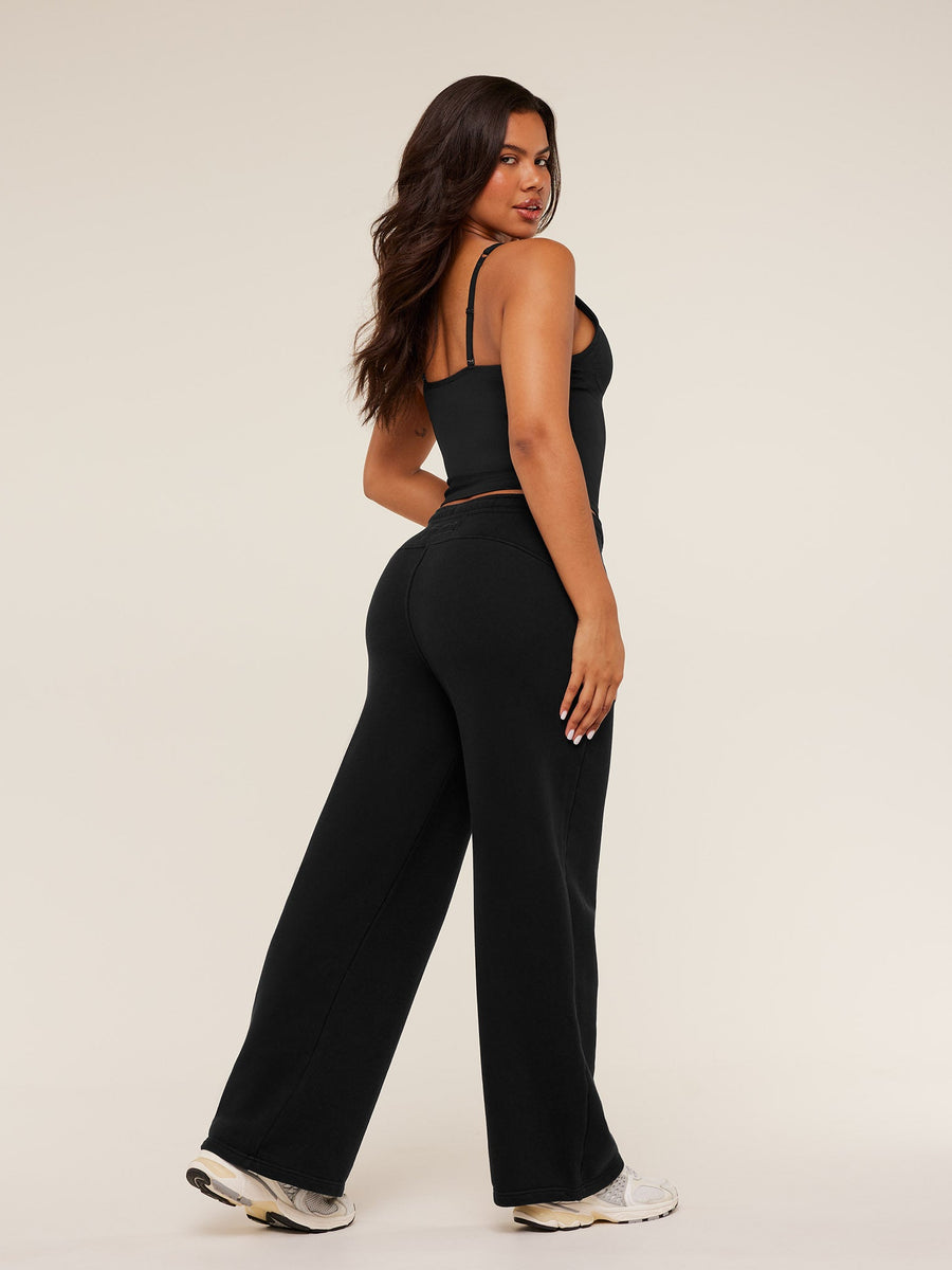 Gymshark Pump Straight Leg Pants — Black/Wash — 4