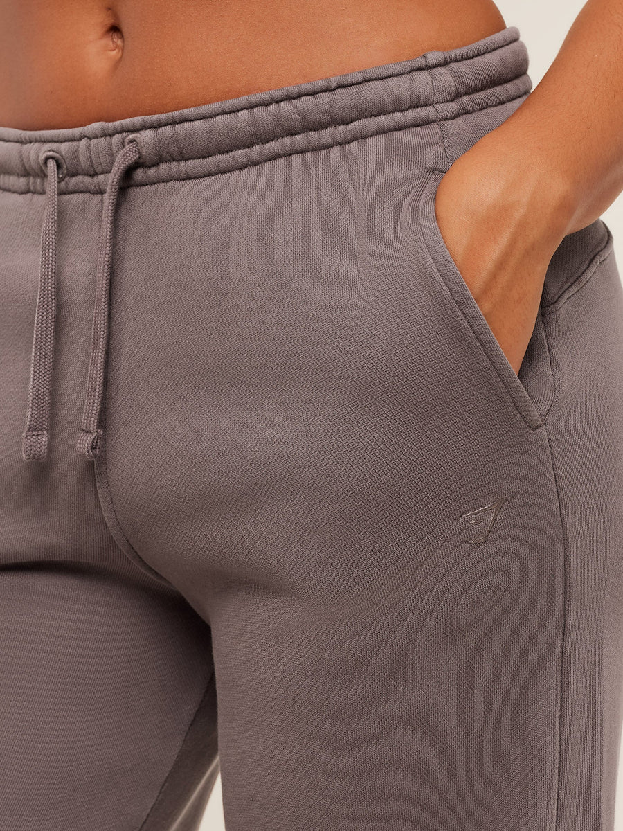 Gymshark Pump Straight Leg Pants — GS Cool Brown/WASH — 8