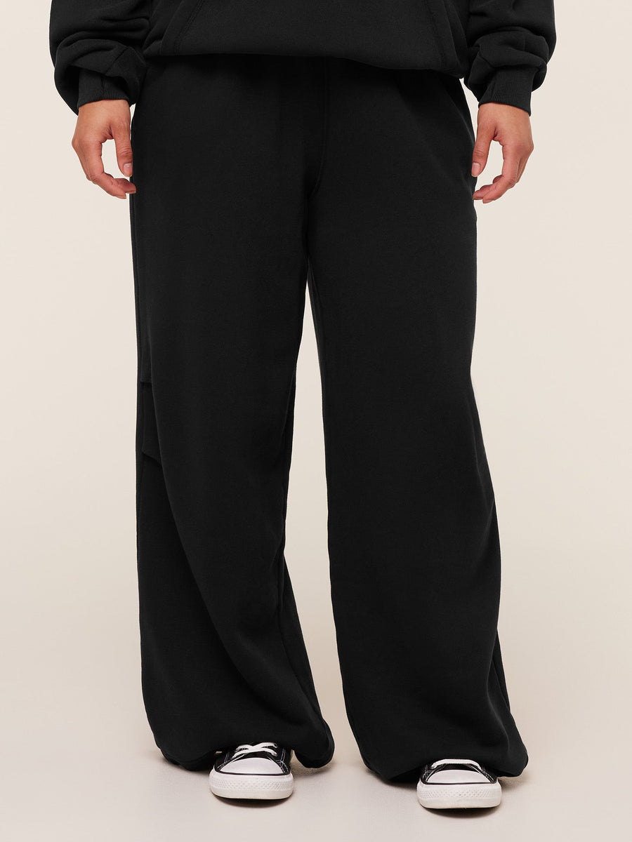 Gymshark Pump Cover Structured Fleece Pant — Black/Wash — 1