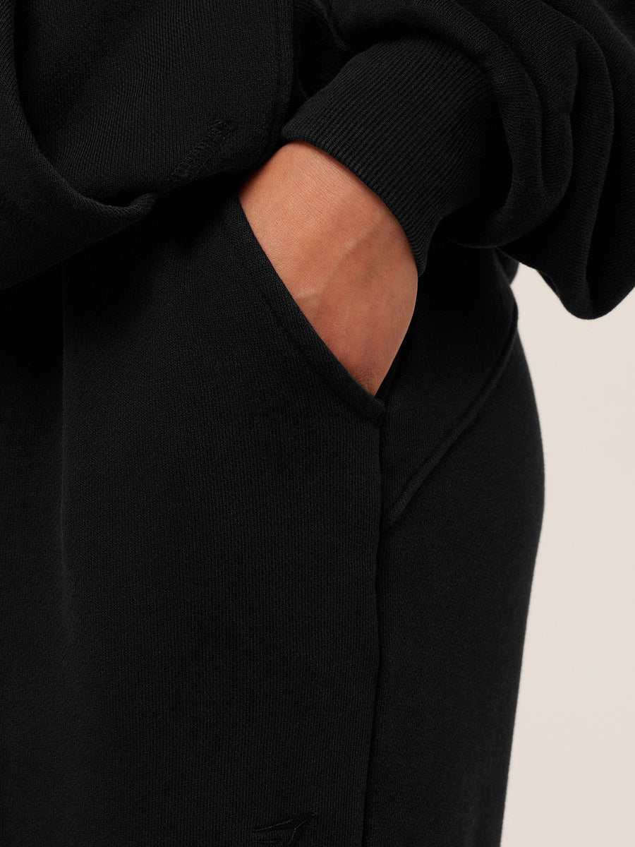 Gymshark Pump Cover Structured Fleece Pant — Black/Wash — 6