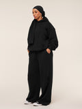 Gymshark Pump Cover Structured Fleece Pant — Black/Wash — 4