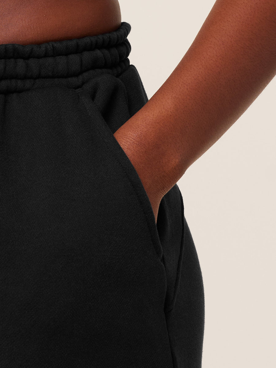 Gymshark Pump Cover Structured Fleece Pant — Black/Wash — 8