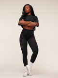 Gymshark Pump Cover Structured Fleece Top — Black/Wash — 5