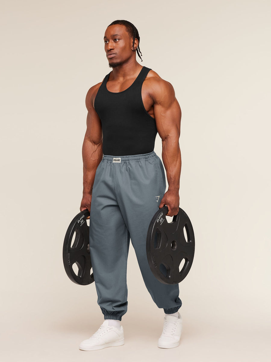 Gymshark Pumper Pants — Iron Blue — 8
