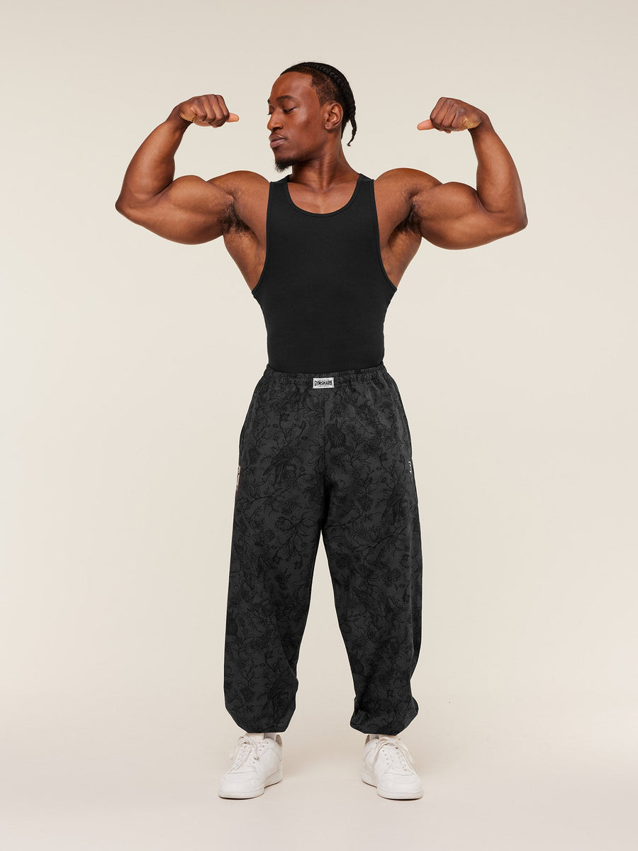 Gymshark Pumper Pants — Black/Grey — 7