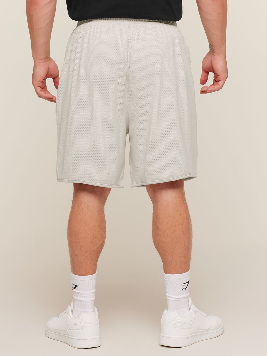 Gymshark Collective Mesh Shorts — Tinted White — 2
