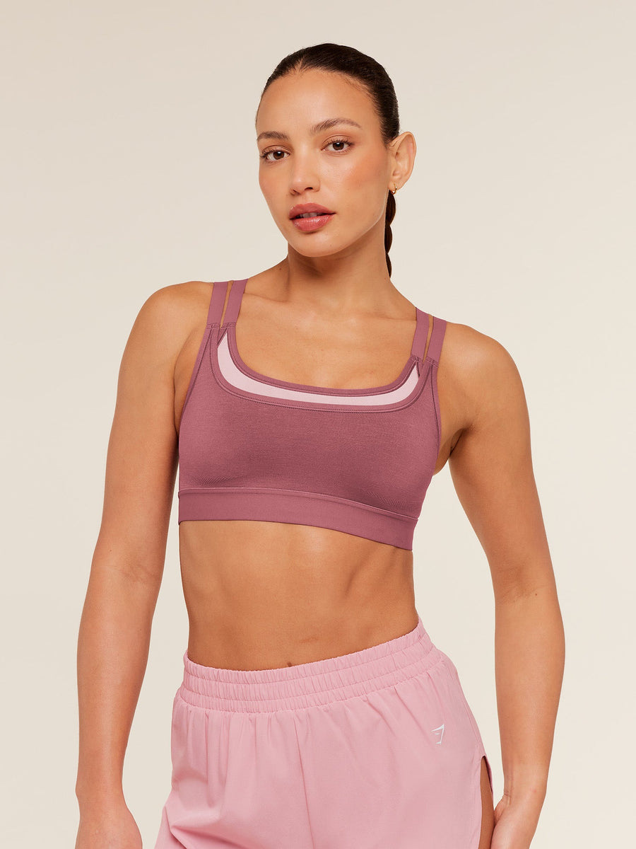 Gymshark Relay Seamless Medium Support Sports Bra — Reset Pink/Light Pink — 1