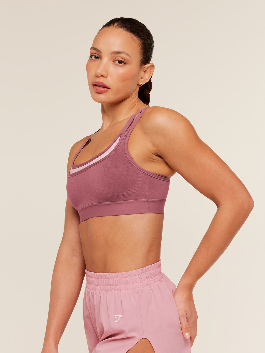 Gymshark Relay Seamless Medium Support Sports Bra — Reset Pink/Light Pink — 4