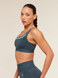 Gymshark Relay Seamless Medium Support Sports Bra — Stealth Blue/Storm Blue — 5
