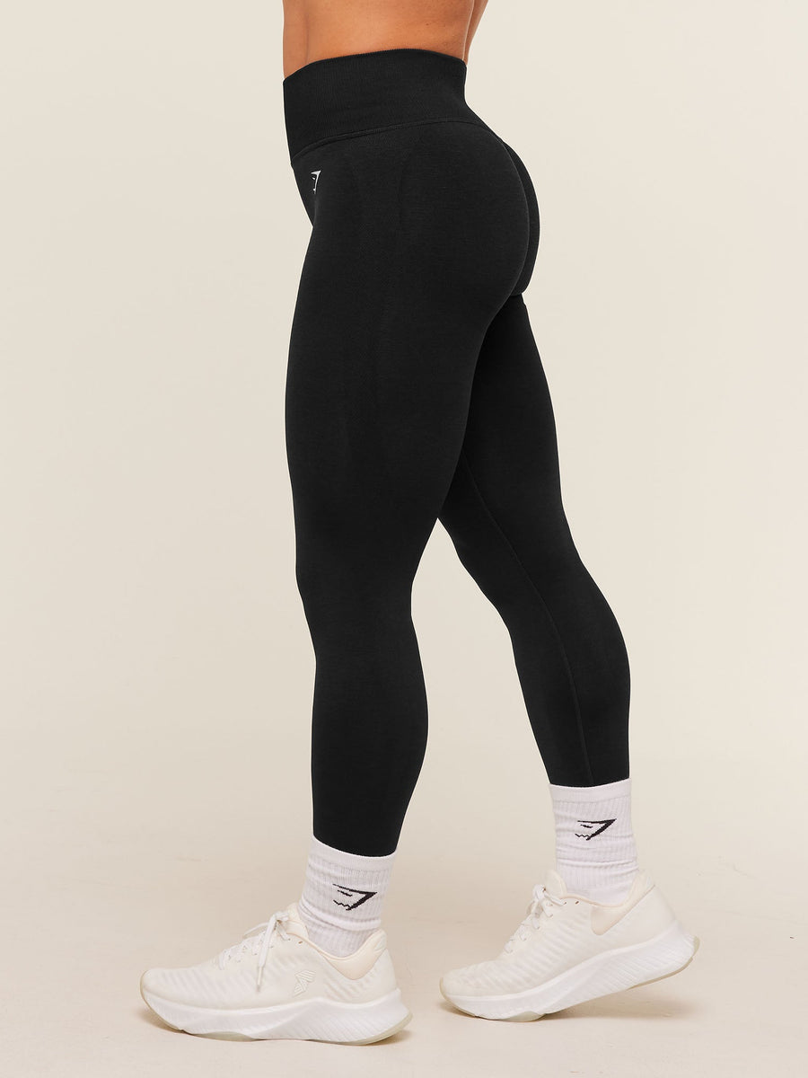 Gymshark Relay Seamless High-Rise Leggings — Black — 5