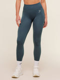 Gymshark Relay Seamless High-Rise Leggings — Stealth Blue — 1