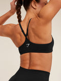 Gymshark Relay Seamless Light Support Sports Bra — Black — 5