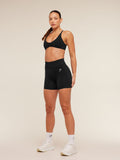 Gymshark Relay Seamless Light Support Sports Bra — Black — 6