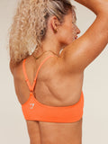 Gymshark Relay Seamless Light Support Sports Bra — Dayglow Peach — 7