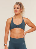 Gymshark Relay Seamless Light Support Sports Bra — Stealth Blue — 1