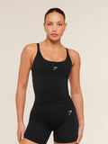 Gymshark Relay Seamless Midi Tank — Black — 1
