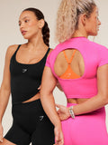 Gymshark Relay Seamless Midi Tank — Black — 6