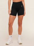Gymshark Relay Seamless High-Rise Shorts — Black — 1