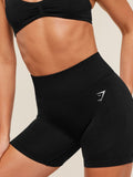 Gymshark Relay Seamless High-Rise Shorts — Black — 7