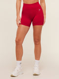 Gymshark Relay Seamless High-Rise Shorts — Carmine Red — 1
