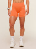 Gymshark Relay Seamless High-Rise Shorts — Dayglow Peach — 1