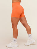 Gymshark Relay Seamless High-Rise Shorts — Dayglow Peach — 5