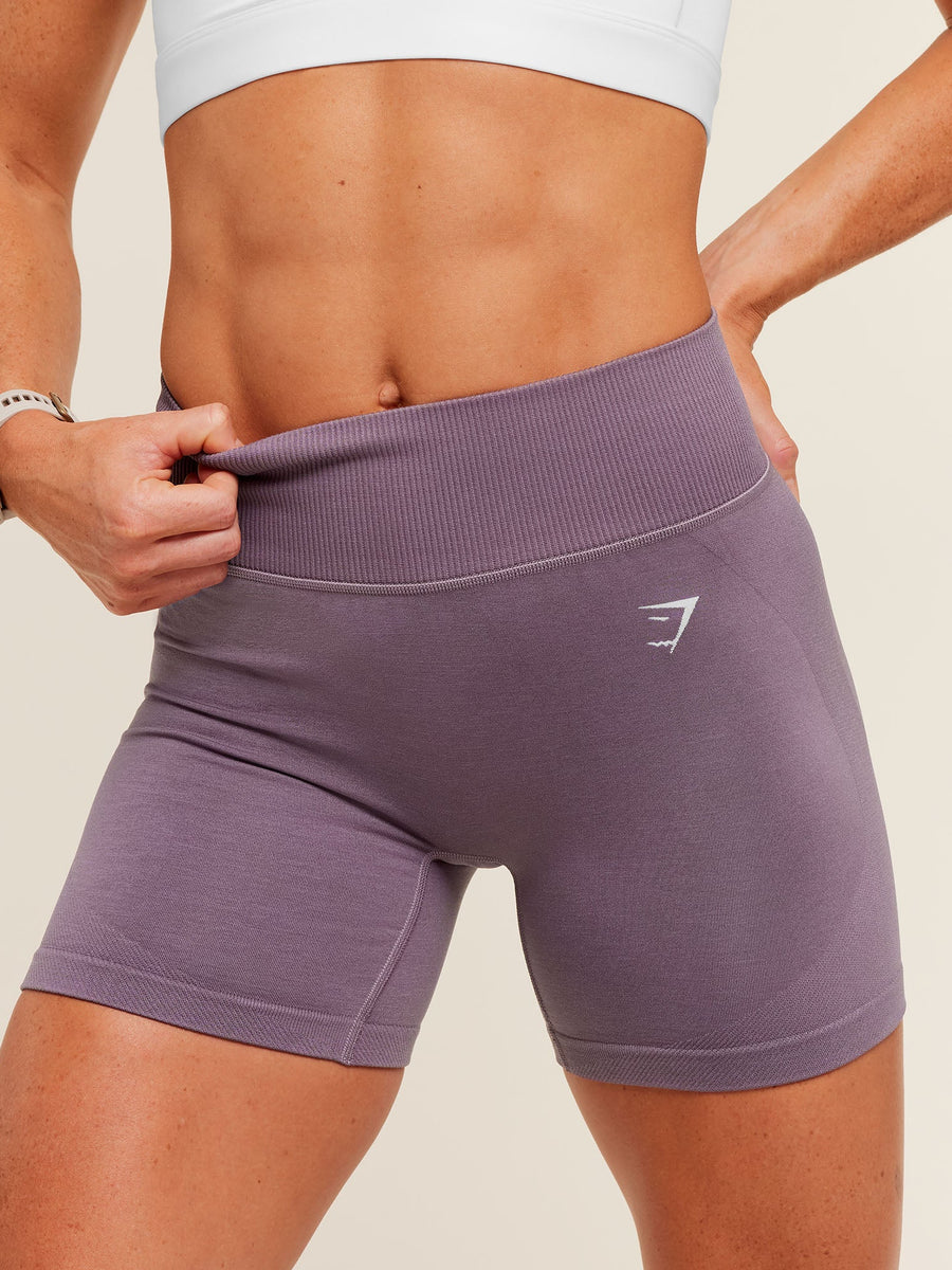 Gymshark Relay Seamless High-Rise Shorts — Dusk Purple — 7