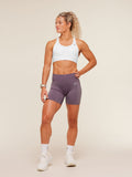 Gymshark Relay Seamless High-Rise Shorts — Dusk Purple — 6