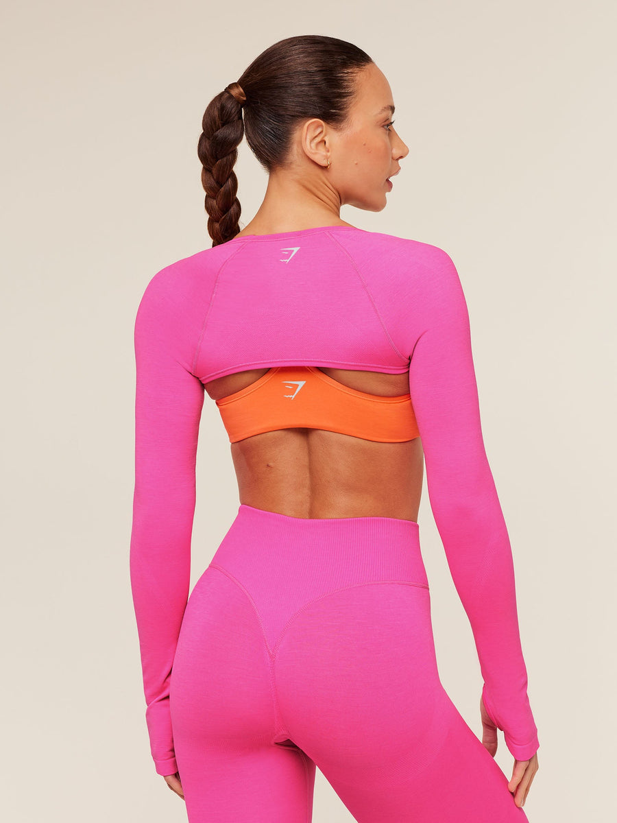 Gymshark Relay Seamless Shrug — Electric Pink — 4