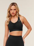 Gymshark High Support Ruched Sports Bra — Black — 1