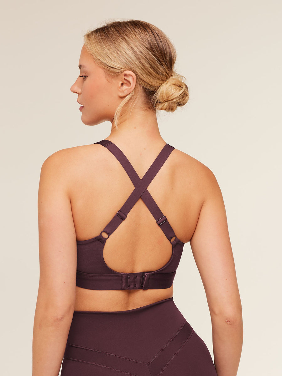 Gymshark High Support Ruched Sports Bra — Cherry Purple — 2