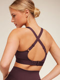 Gymshark High Support Ruched Sports Bra — Cherry Purple — 5