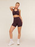 Gymshark High Support Ruched Sports Bra — Cherry Purple — 6