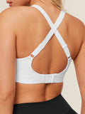 Gymshark High Support Ruched Sports Bra — White — 5