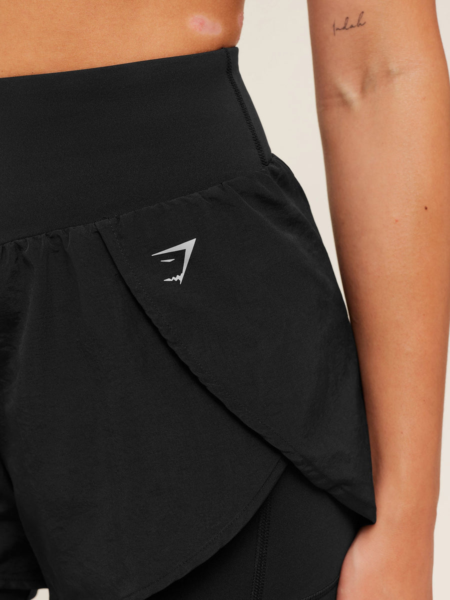 Gymshark Running 2-in-1 Shorts — Black — 5