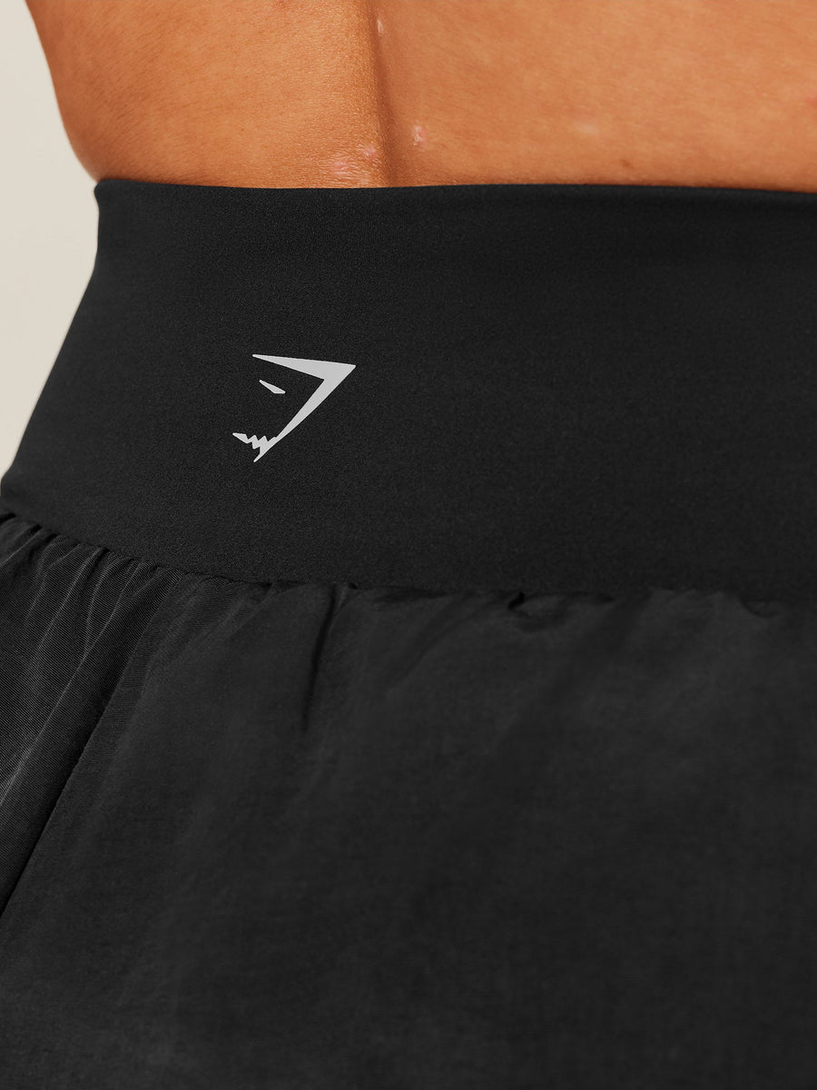 Gymshark Running 2-in-1 Shorts — Black — 6
