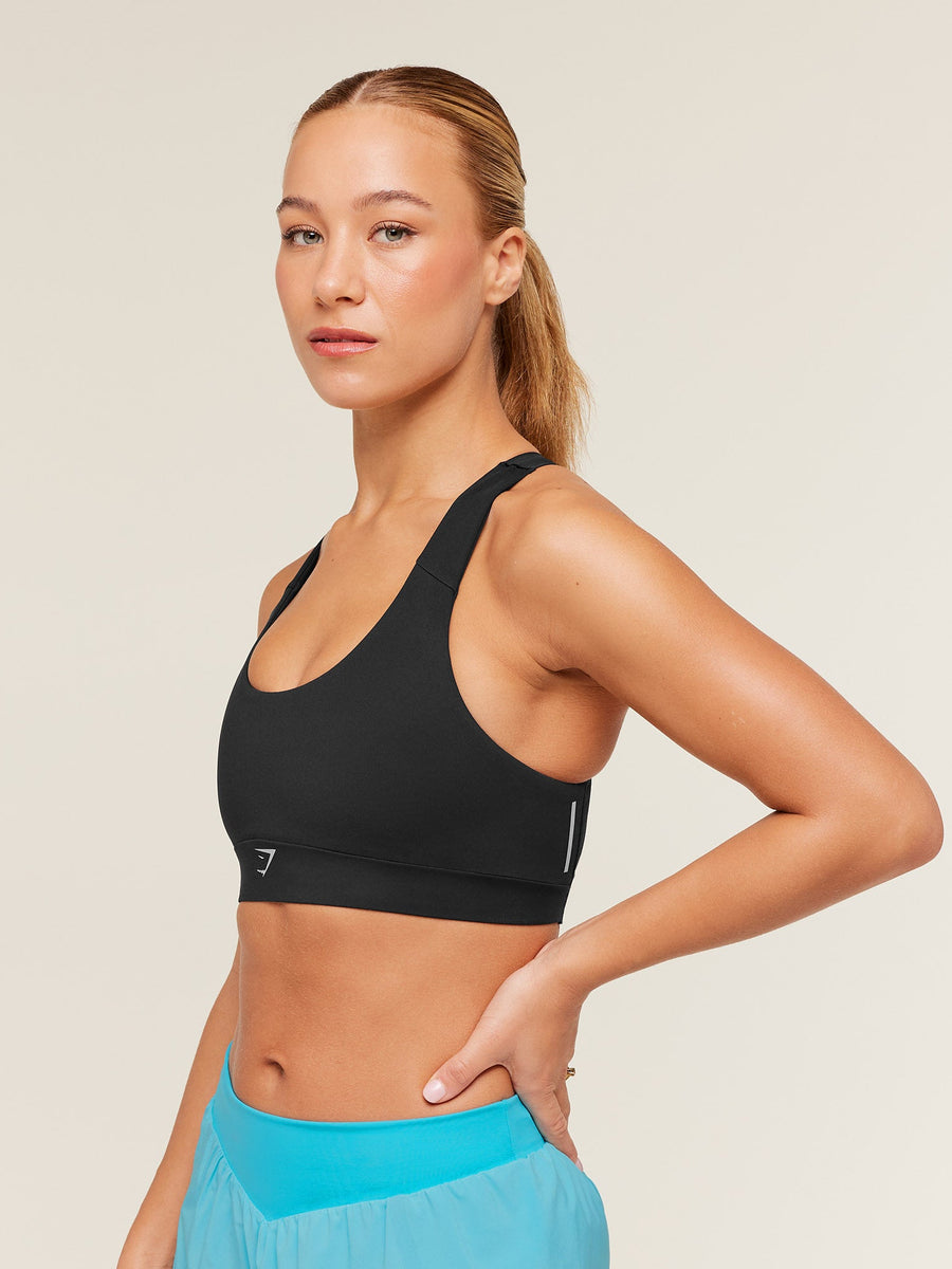 Gymshark Medium Support Running Sports Bra — Black — 3