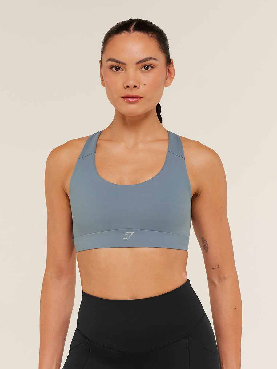 Gymshark Medium Support Running Sports Bra — Iron Blue — 1