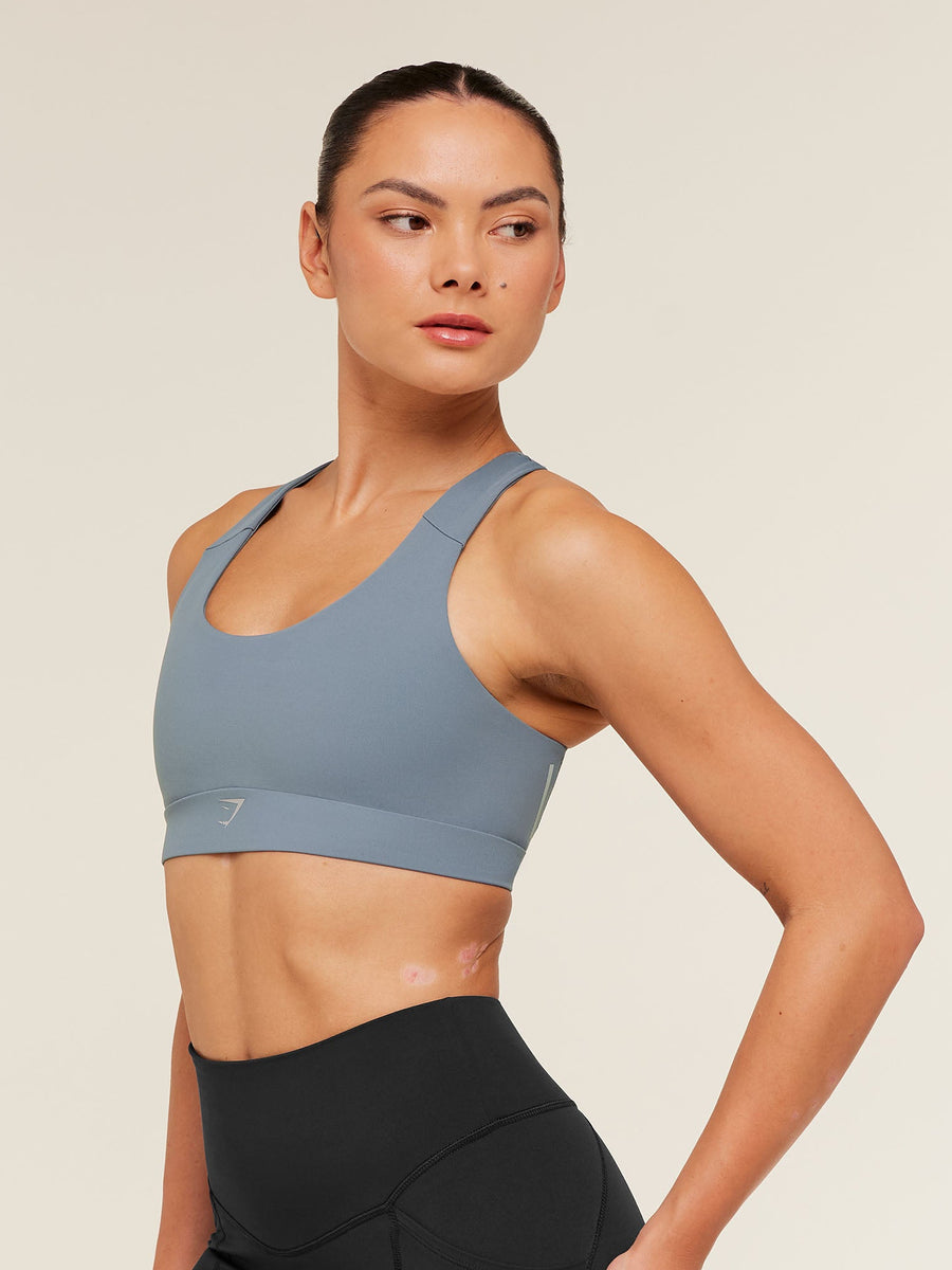 Gymshark Medium Support Running Sports Bra — Iron Blue — 3