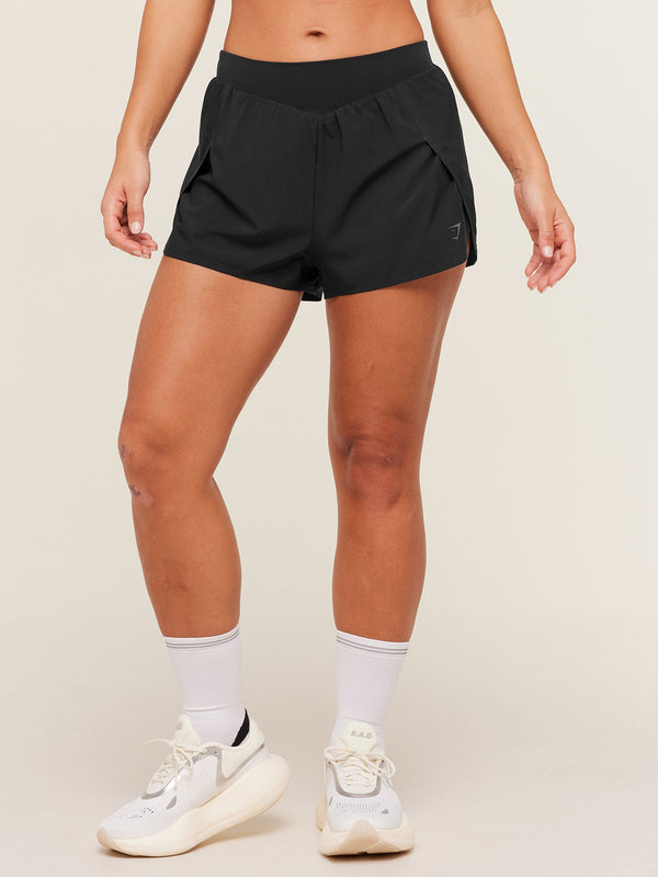 Gymshark Running Elite 4" Loose Fit Shorts — Black
