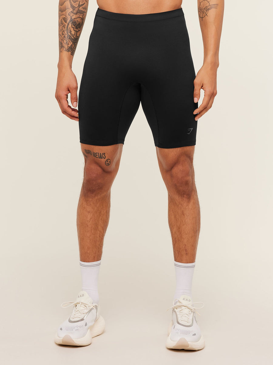 Gymshark Running Elite Race Half Tight — Black — 1