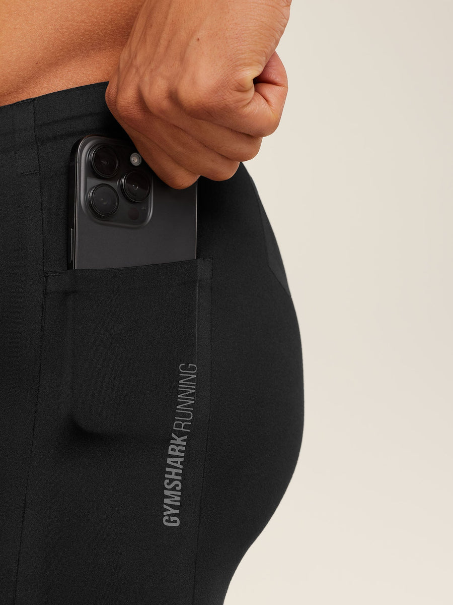 Gymshark Running Elite Race Half Tight — Black — 7